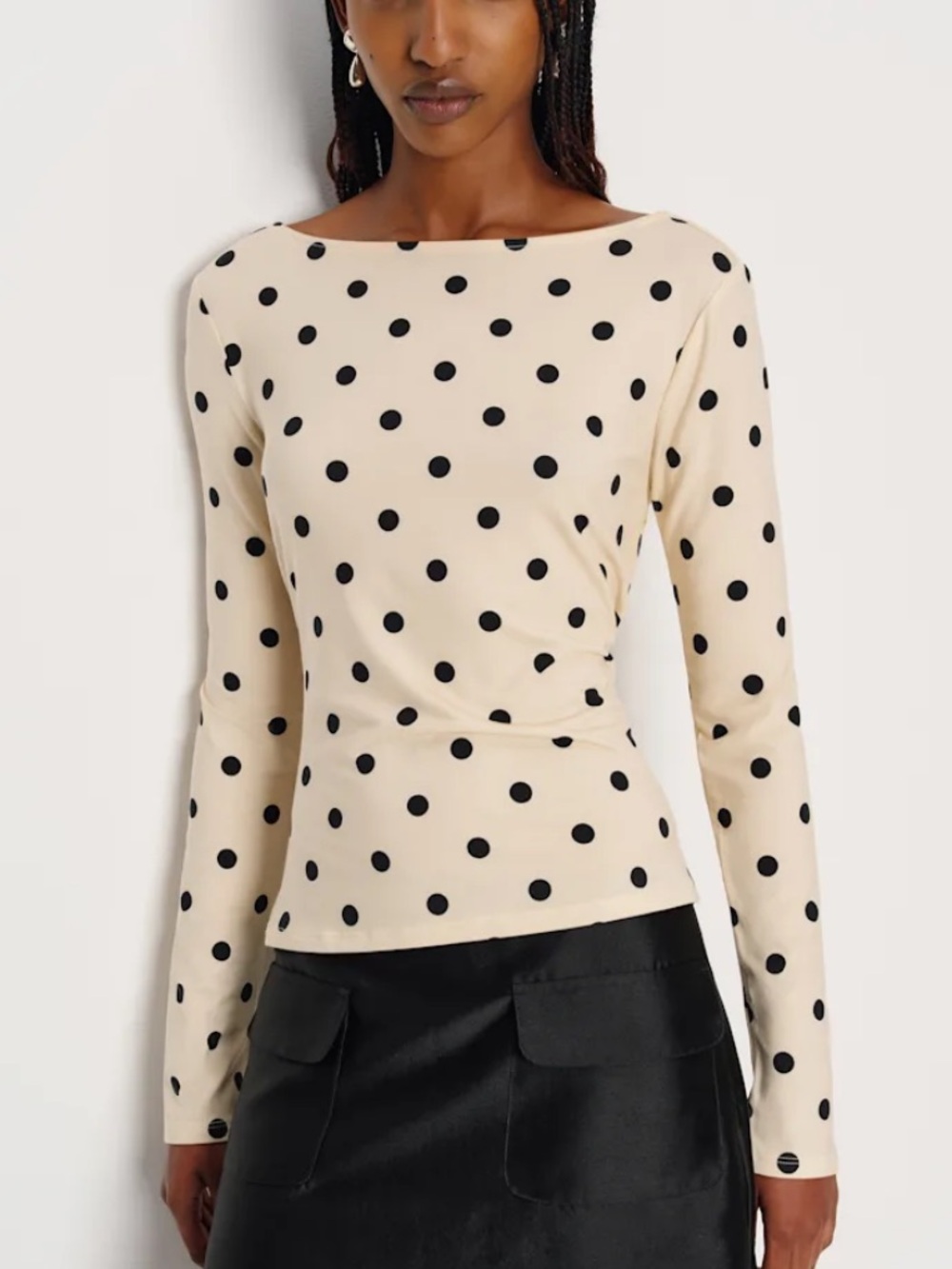 Reformation NWT Arden Knit Top Polka Dot XS - Picture 2 of 6